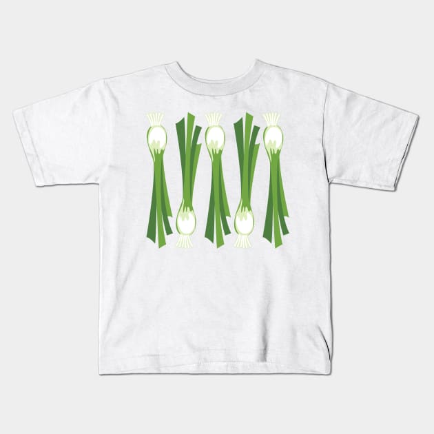 Green onions Kids T-Shirt by SWON Design